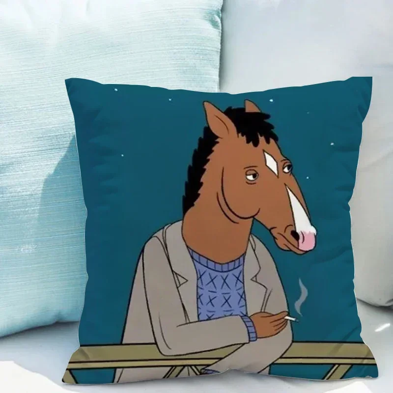 

B-BoJack Horseman Custom Pillow Cover 45x45 Sleeping Pillows Decorative Sofa Cushions Fall Decoration Pillowcases Cushion Covers