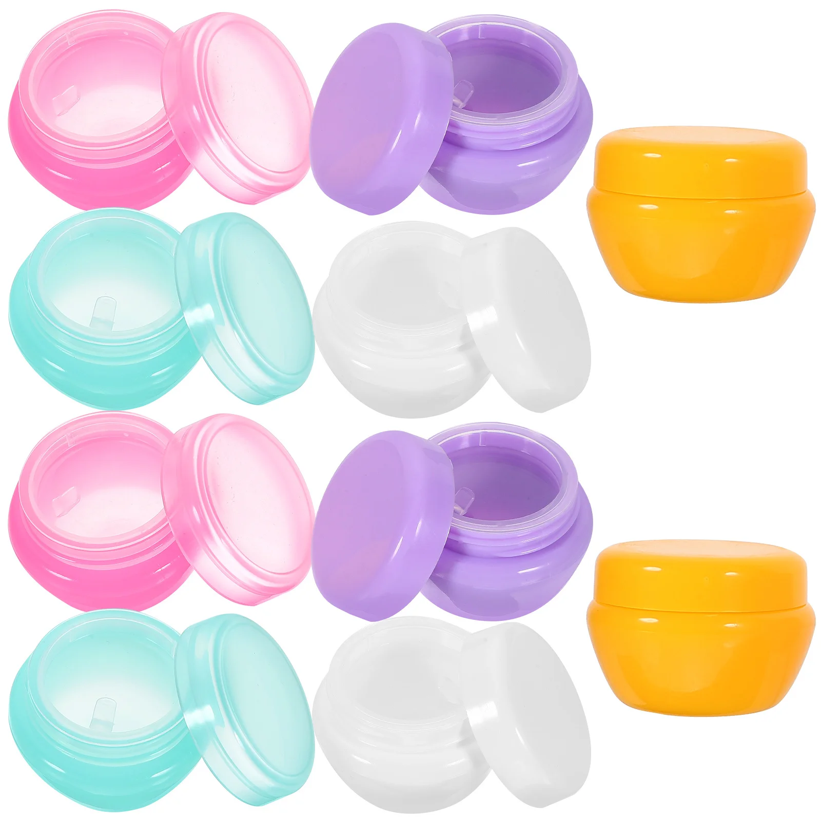10 Stück Reise-Cremegläser, tragbar, auslaufsicher, kleine Flaschen, Kunststoff, nachfüllbar, Make-up-Creme-Behälter, Flaschen