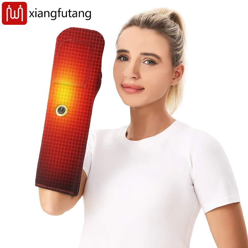 Electric Heating Arm Wrap Heated Glove 3 Temperature Levels Thermal Compress Mitten for Hand Fingers Wrist Arm Pain Relief