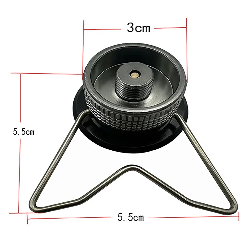 Gas Butane Adapter With Bracket Gas Cartridge Head Conversion Adapter Nozzle Bottle Type Input Screw Type Valve Output