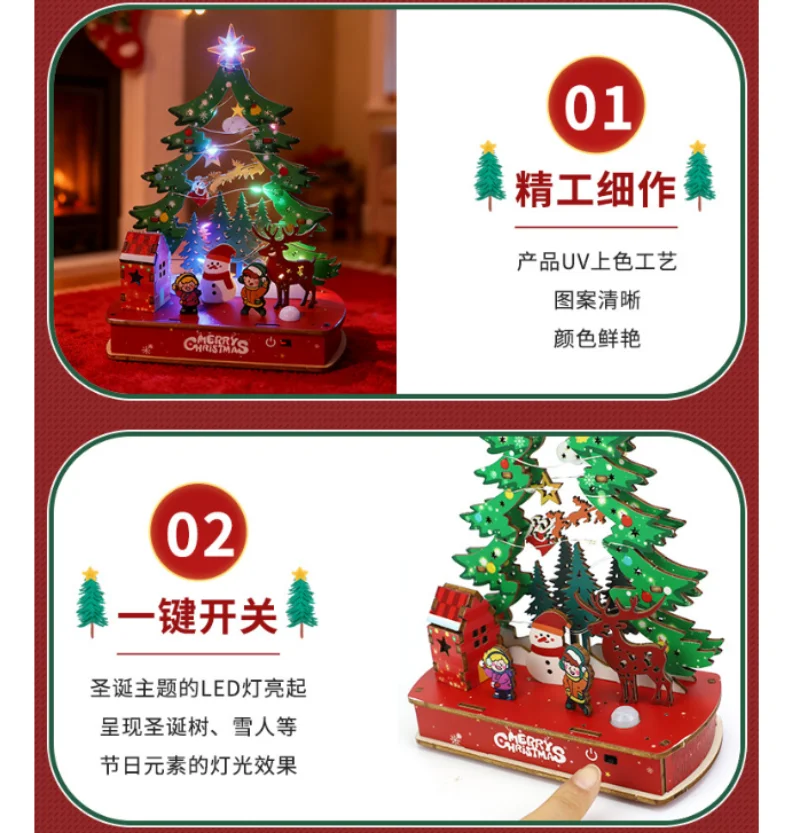 New Christmas Present DIY Voice-controlled Night Light Intelligent Sensor Lamp Children's Technology Making Tool Kit  G333
