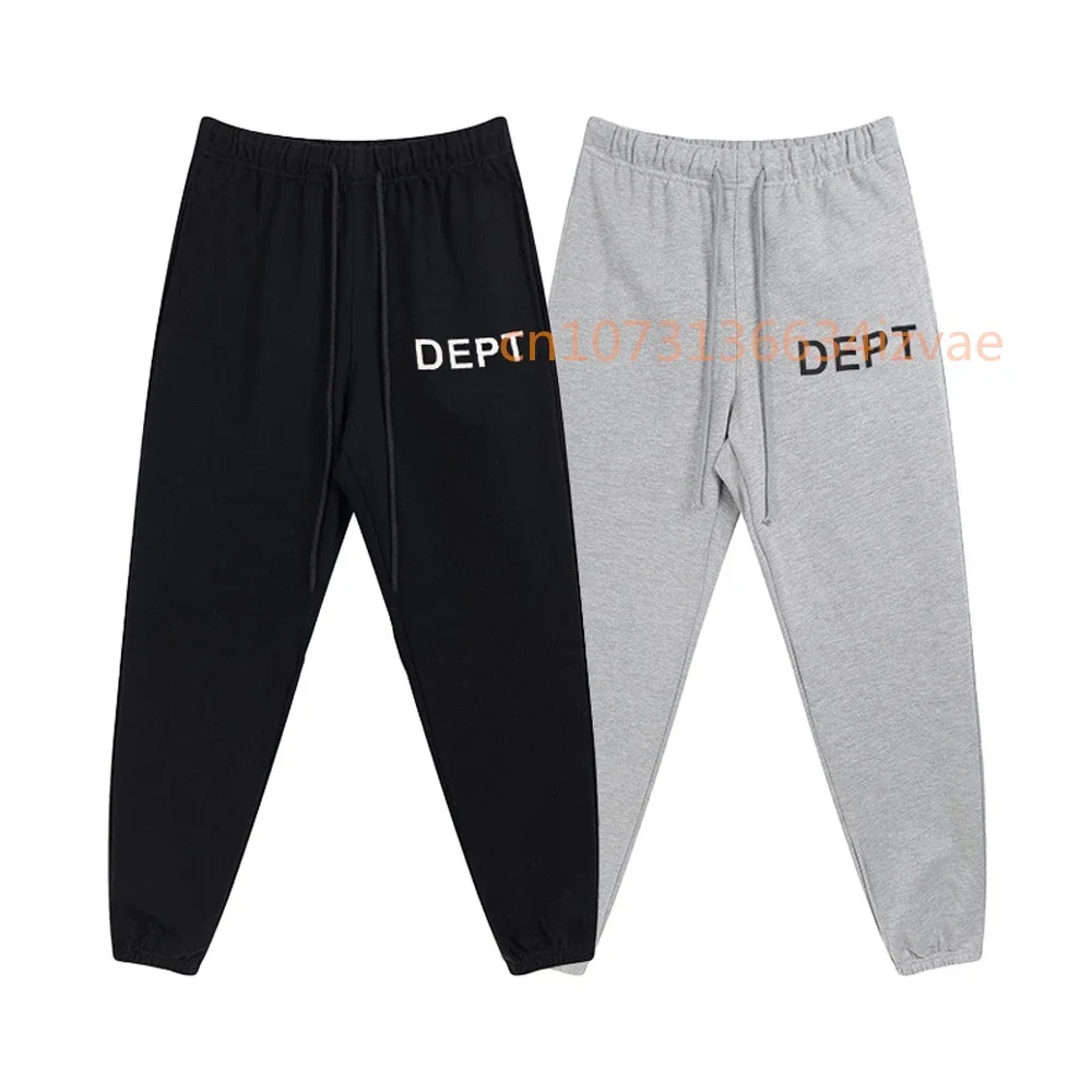 Dept Letter Print Sweatpants Fashion Brand Autumn and Winter Loose Casual Sports Pants for Men and Women