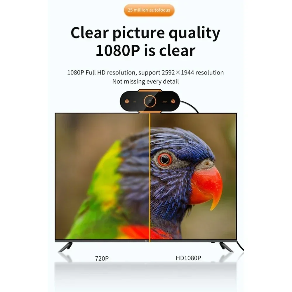 Kamera internetowa HD 1080P z automatycznym ustawianiem ostrości Kamera internetowa CMOS USB Komputerowa kamera PC z mikrofonem do wideokonferencji Sieć Nauczanie Spotkanie biurowe — zdjęcie produktu 4