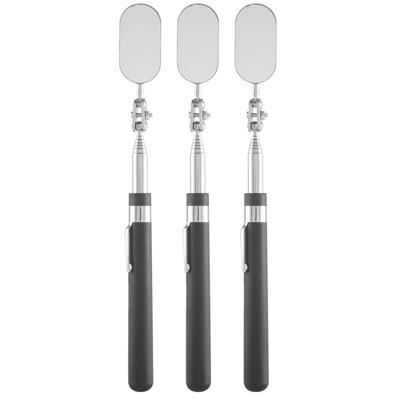 6 Pieces Telescoping Inspection Mirror Observe Mirror Inspection Tool For Check The Condition Of The Vehicle(Oval)