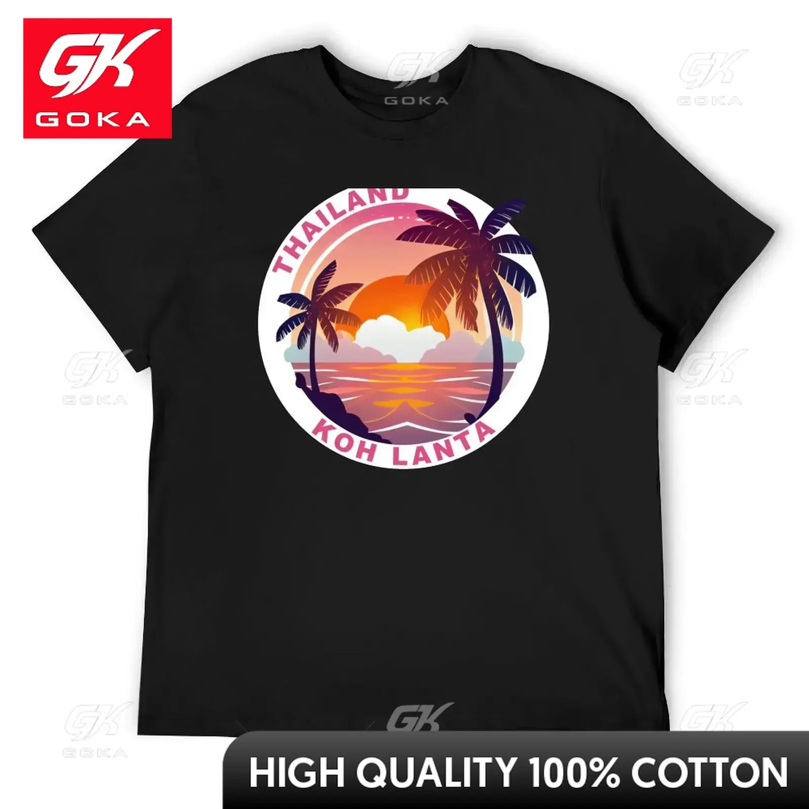 Koh Lanta Thailand T-Shirt Essential T Shirt Quick-drying Short Sleeve Tee T-shirts for Men Cotton Vintage Graphic T Shirts