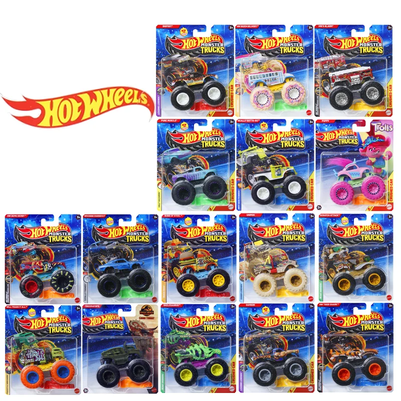 Mattel Hot Wheels 1/64 Monster Trucks Series 2025 Mix A B Series Collectible Car Toys Diecast Vehicle