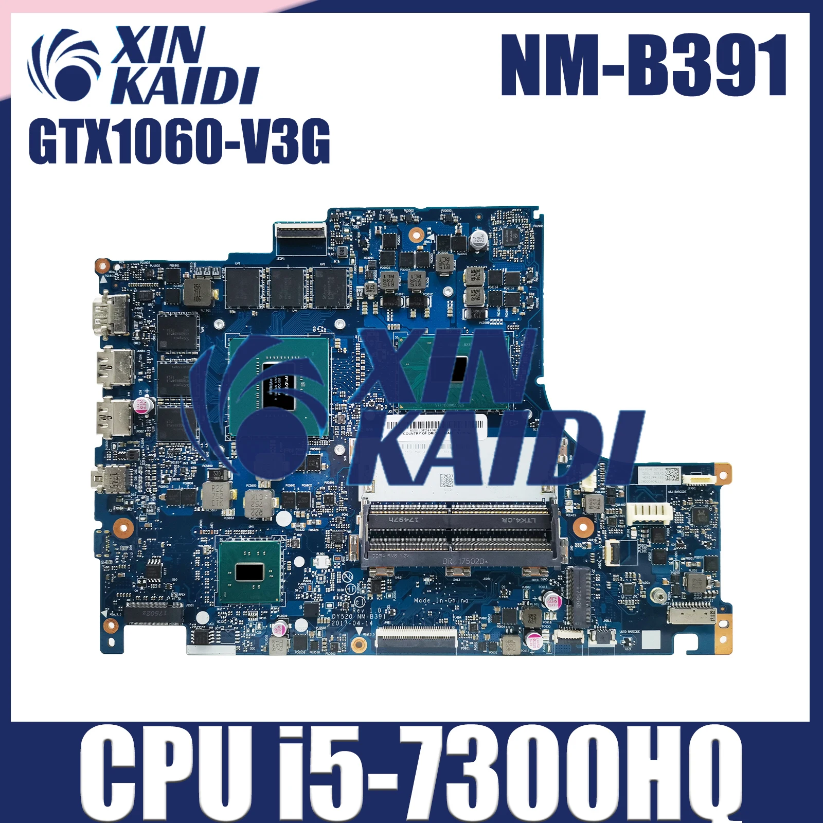 Notebook Mainboard For Lenovo Legion Y520 Y520-15IKBM Laptop Motherboard CPU i5-7300HQ GTX1060-V3G BY520 NM-B391 FRU 5B20P24353