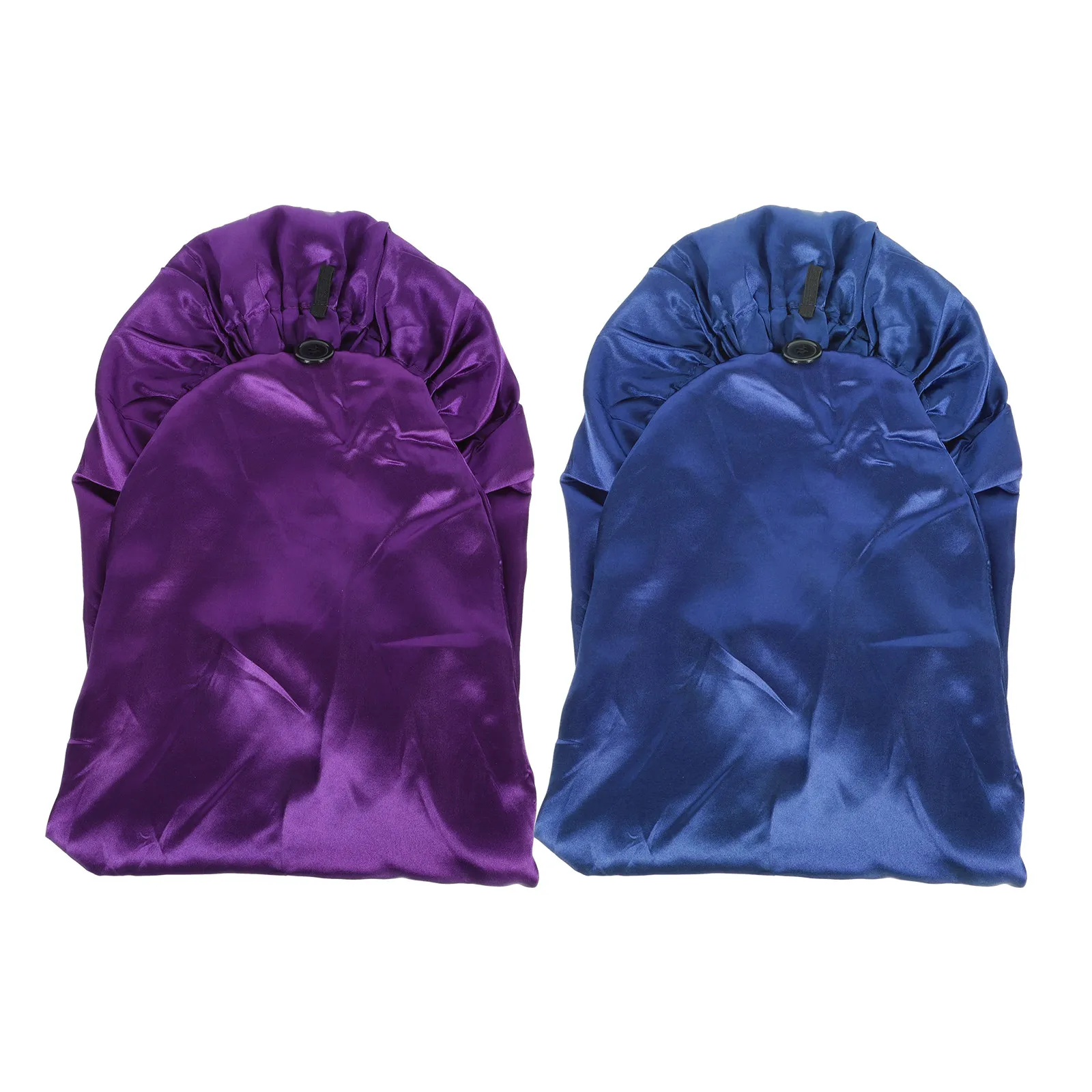 

2Pcs Satin Sleeping Hat for Adults Adjustable Elastic Rim Soft Lightweight Multi-Purpose Sleep Wash Face Makeup Women