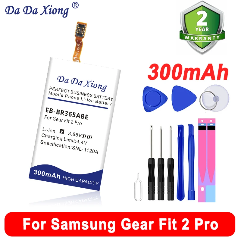 

High Quality EB-BR365ABE 300mAh Top Capacity Battery For Samsung Gear Fit 2 Pro Wrist Watch Batteries Free Tools