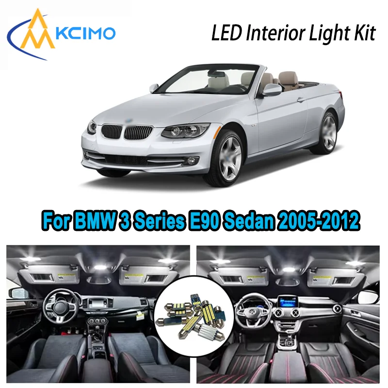 

Premium Bright LED Interior Light Kit for BMW 3 Series E90 Sedan 2005-2012 2006 Dome Map Trunk Car Lamps with Canbus No Error