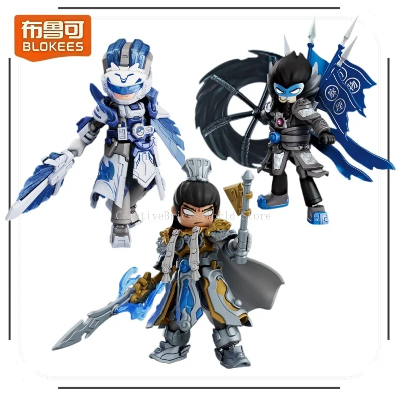 BLOKEES Hero Infinity Series Zhuge Liang Battle Suit Zhou Yu Divine Armor Articulated Building Blocks Figure Collectible Model