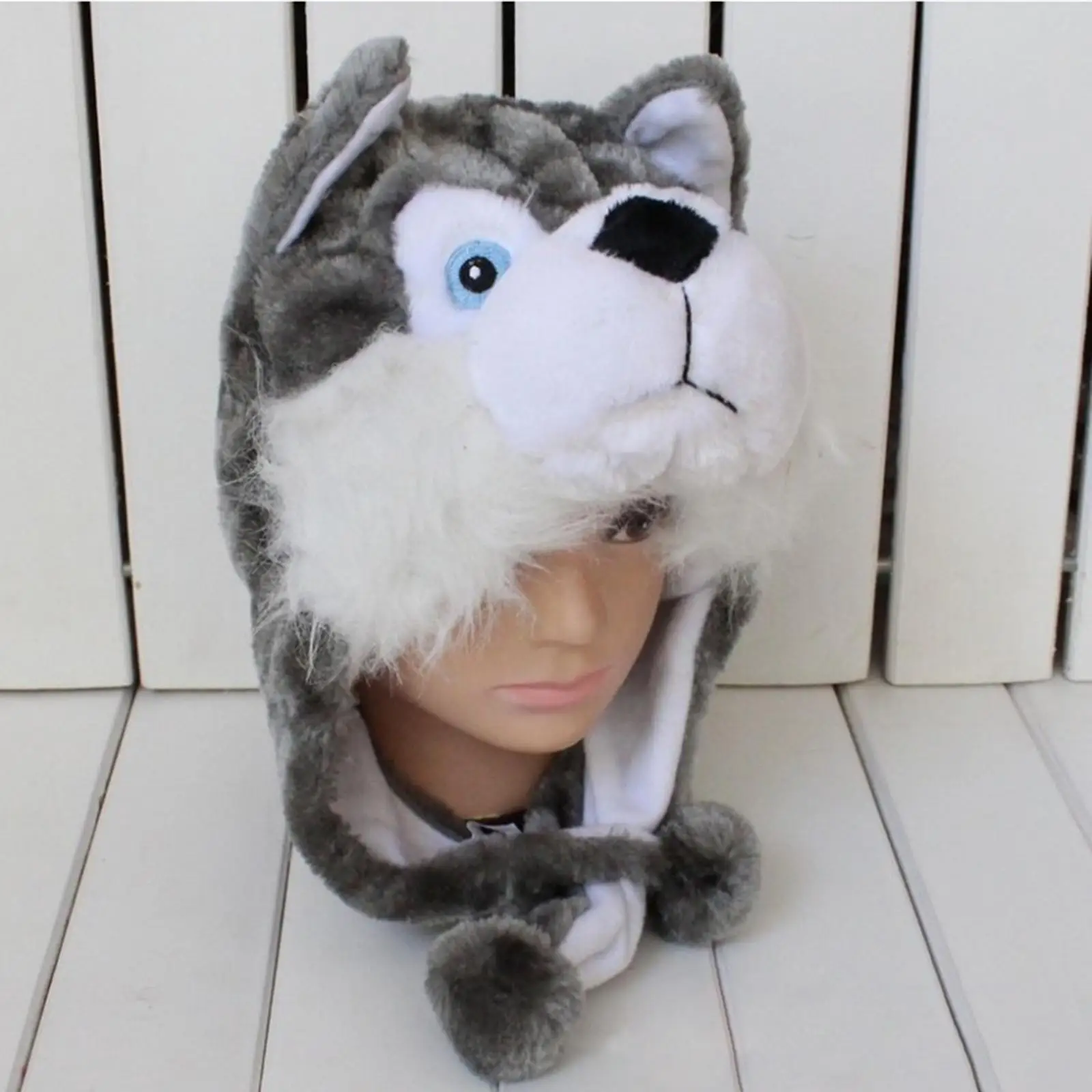 Husky Beanie Warm Fancy Dress Headgear Cosplay Party Plush Animal Winter Hat