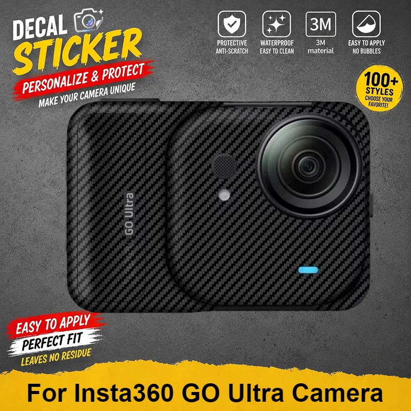 Защитная наклейка для камеры Insta360 GO Ultra, виниловая пленка против царапин, премиум-наклейка на корпус, покрытие с текстурой кожи для 360 GOUltra.