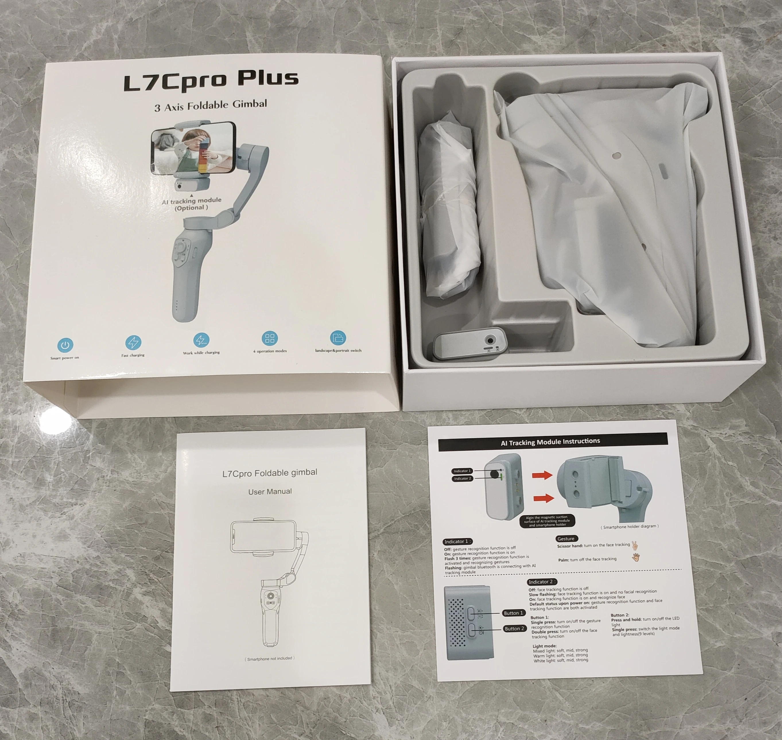 3-осевой портативный подвес для телефона для катушек, видео на YouTube с магнитным AI-активным трекером, стабилизатор подвеса для смартфонов