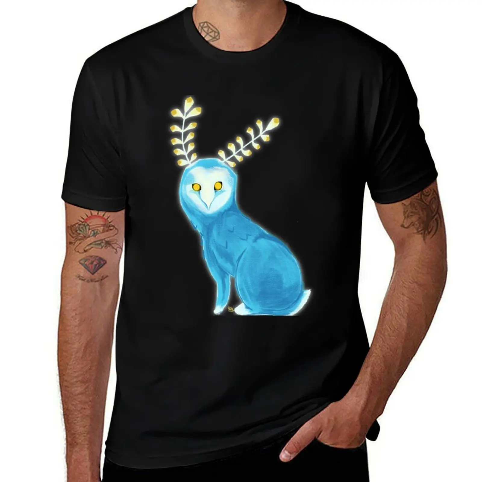 Tranquil Gaze T-Shirt Work Basic Short Sleeve Top T-Shirt