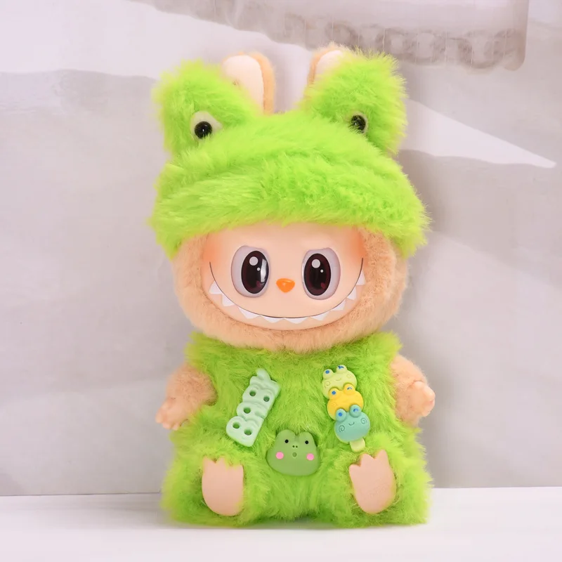 15/17cm 2.0 Have A Seat Series Monster Labubu Clothes Suit Macaron Labubu Doll Clothing Outfit Accessories Cute Doll Decoration