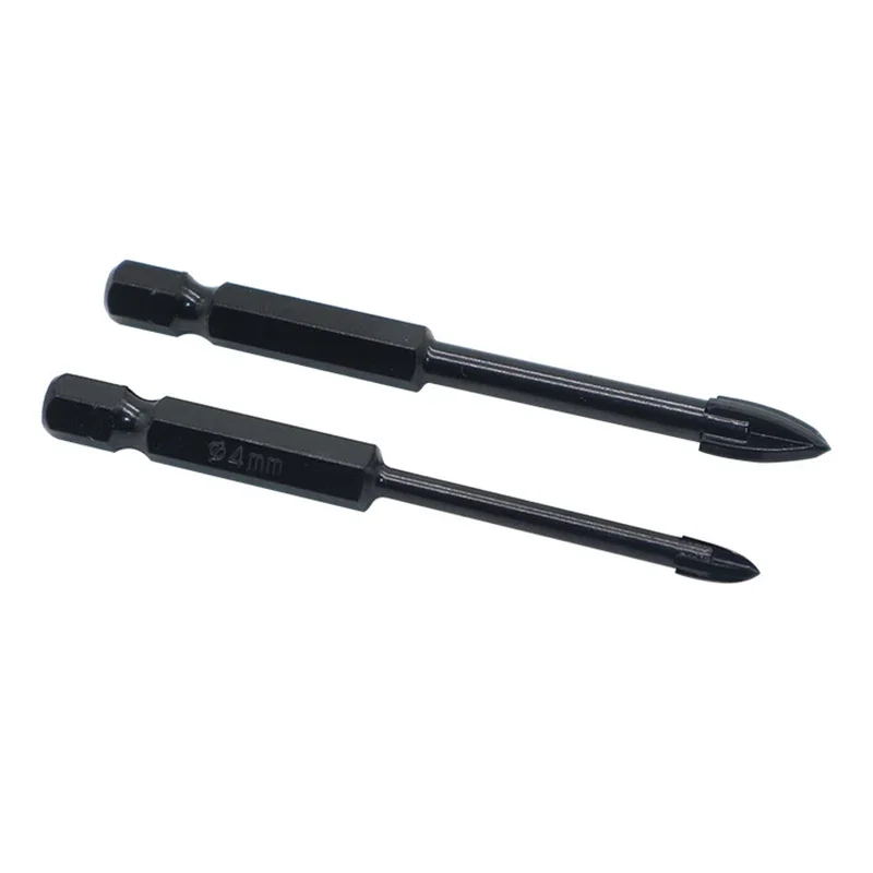 Set di punte per trapano in vetro JUSTINLAU punta in carburo di lega con 4 taglienti punta per trapano a testa di lancia a croce in vetro per piastrelle s 5-8 pz/set 3-12mm