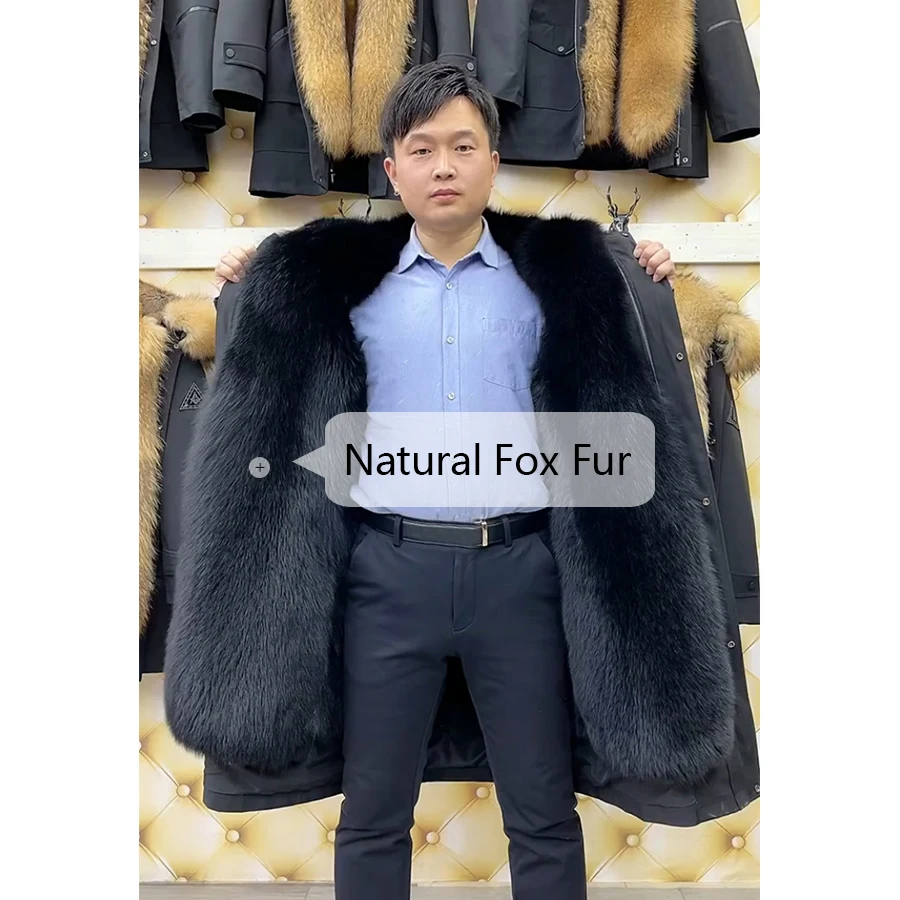 Cnegovik Real Fur Jacket Men Winter Parka