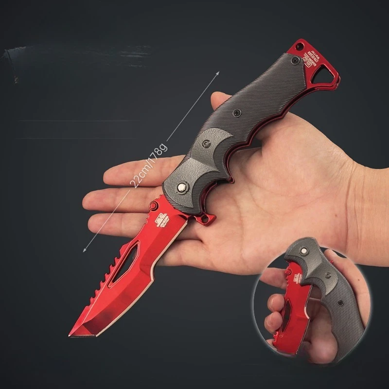 Périphériques de dérivation d'arène 22cm/8,66 pouces, cerf-volant rouge, modèle de couteau de terrain, jouet en alliage, décoration, jeu, accessoires physiques, Collection d'ornements