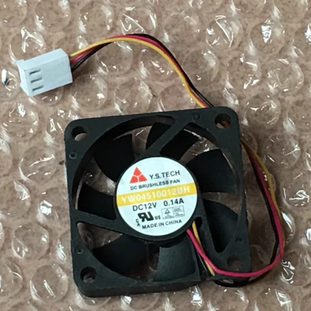 Y.S TECH YW04510012LM DC 12V 0.14A 45x45x10mm 3-wire Server Cooling Fan