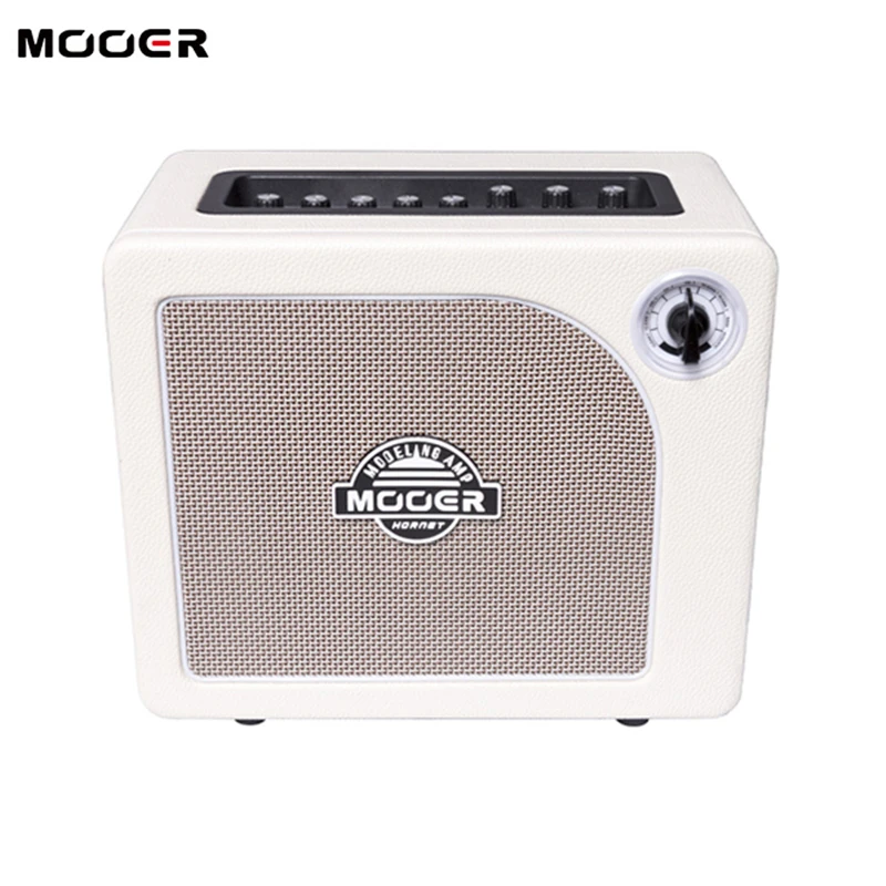 Mooer Hornet White 15W Digital Modeling Combo Amplifier Guitar Amp Amplifier 9 Amp Models Headphone Output Small Guitar Speaker