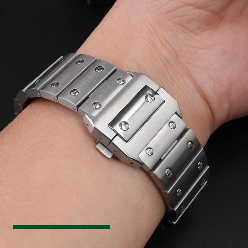 男性と女性のためのステンレス鋼の時計ストラップ,大きな金属ストラップ,dolos 100,wssa0009,20mm, 23mm