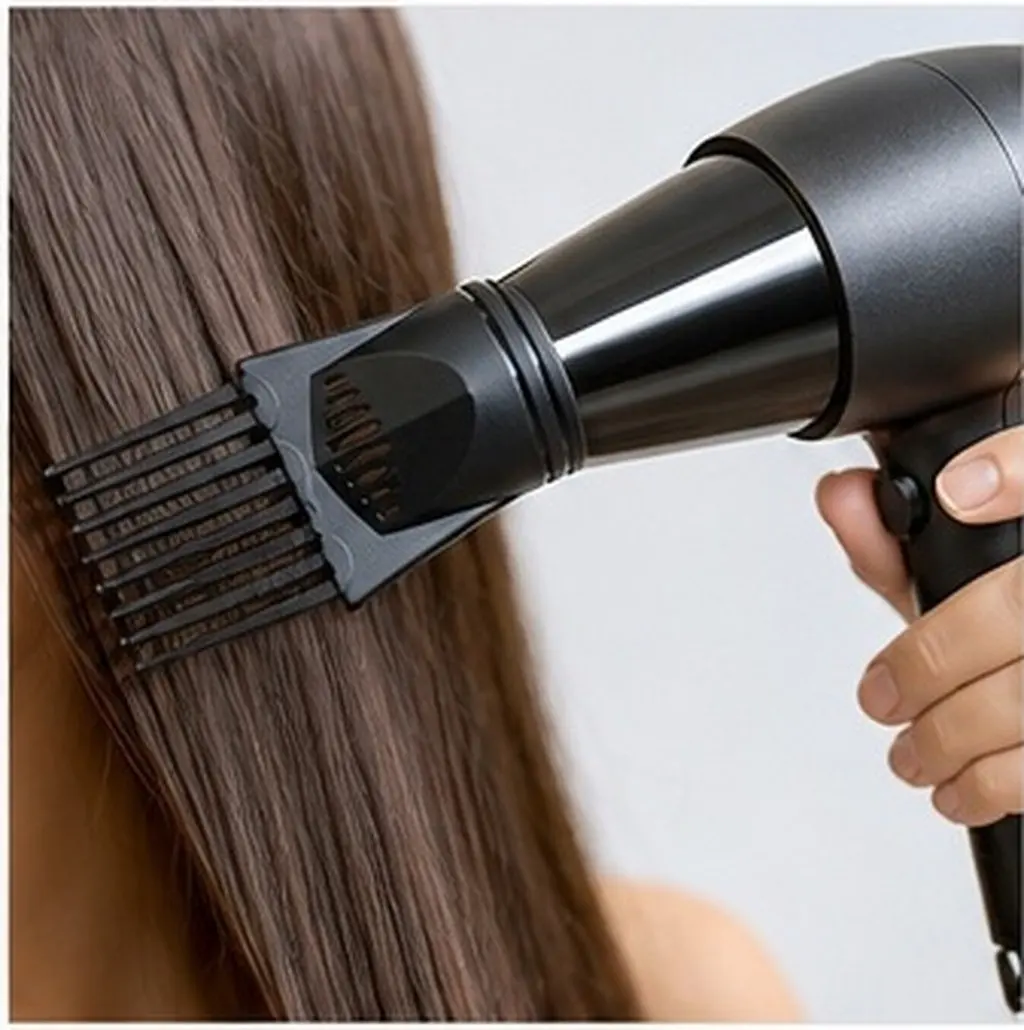 Black Universal Hair Dryer Comb Attachment for Straightening Smoothing Volume Styling Salon-Quality Precision Airflow