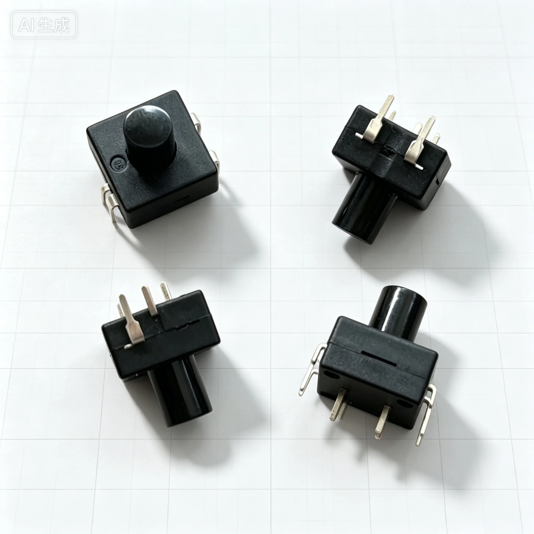 Flashlight Power Button Switch 121213.5MM 4Pin Through Hole 2ON 1OFF Mini Tactile Switch