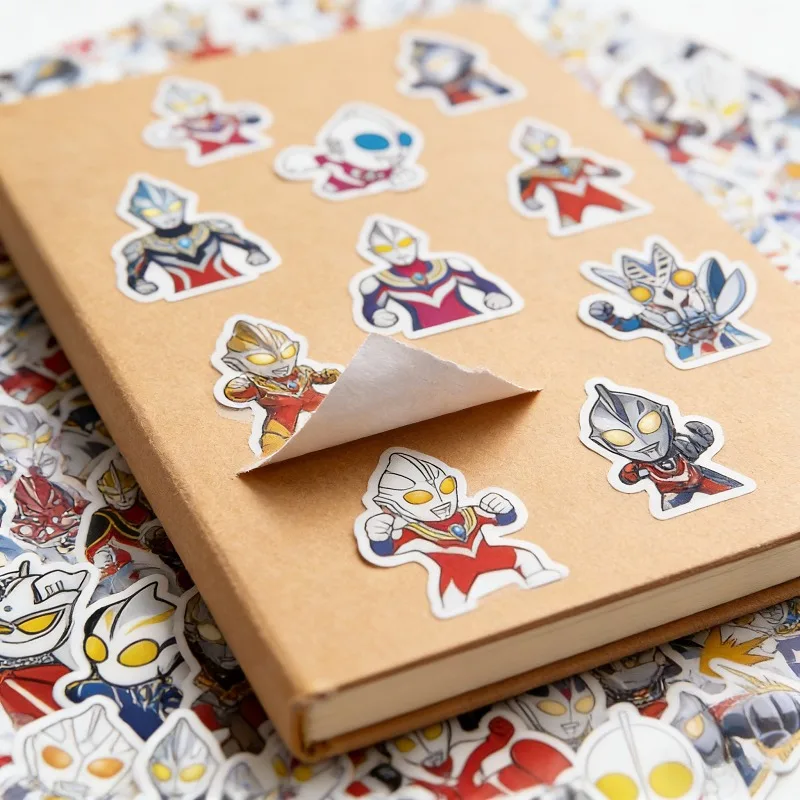 120PCS Hot Anime Ultramans Series Sticker Creativity Cartoon Character Print Exquisite DIY Suitcase Cup Stickers Fans Gifts