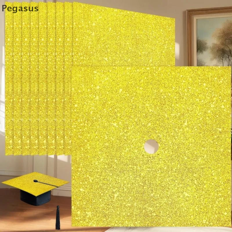 1/5 قطعة قبعة التخرج ذاتية اللصق أعواد تزيين درجة حفل قبعة التخرج توبر إيفا ملصق جامعة حفلة Supp #1