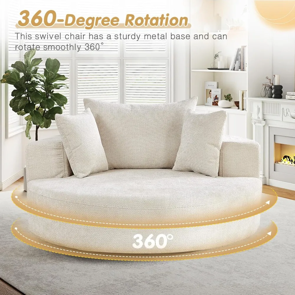 كرسي أسطواني دوار كبير الحجم من تنجيد الشنيل لصالة داخلية مريحة، طراز حديث في أعماق البحار #4