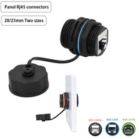 YXY Network RJ45 Connector IP68 Panel Mount zinc alloy Ethernet Dual Size M20/M23 CAT5E/CAT6/CAT6A Waterproof Wire Connector
