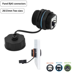 YXY Netwerk RJ45 Connector IP68 Panel Mount zinklegering Ethernet Dual Size M20/M23 CAT5E/CAT6/CAT6A Waterdichte Draad Connector