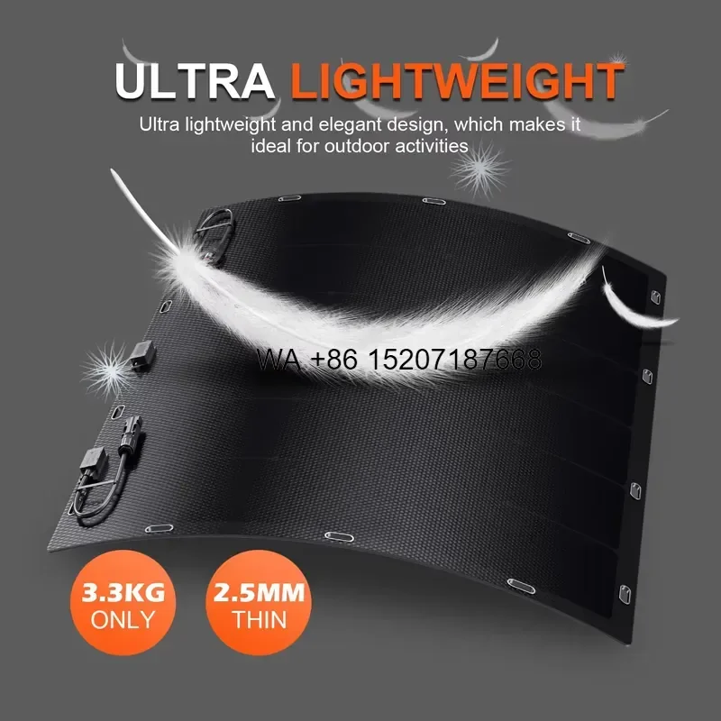 Wmwmnu High Quality Customizable Voltage Max Power Flexible Monocrystalline Silicon for HPBC 182mm Solar Panels for SUPA