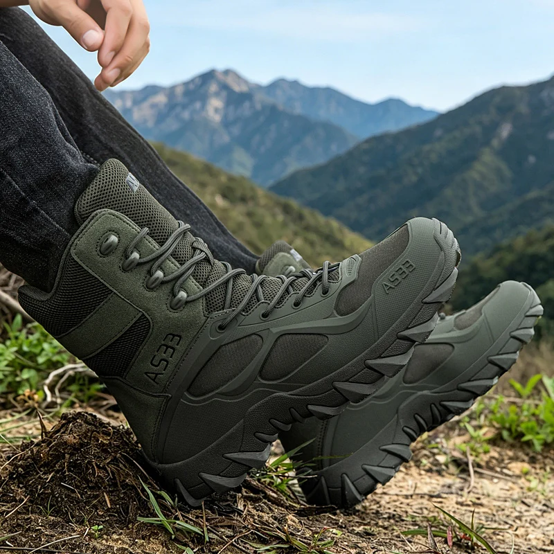 Men Tactical Boot Casual Ultrallight Training Safety Work Waterproof Outdoor Male Army Boots Rapid Response Ankle Hunting Boots view 5