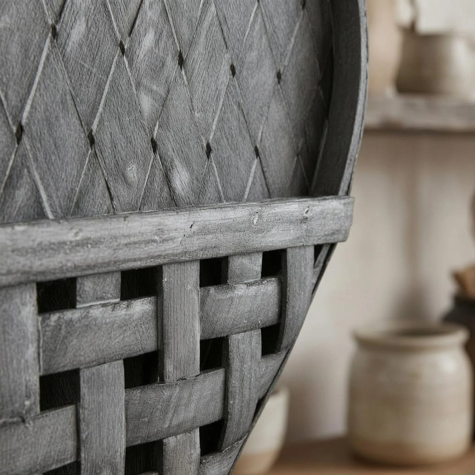 Heart Wall Basket Woven Wall Storage Basket Home Decor Handwoven Space-Saving for Indoor