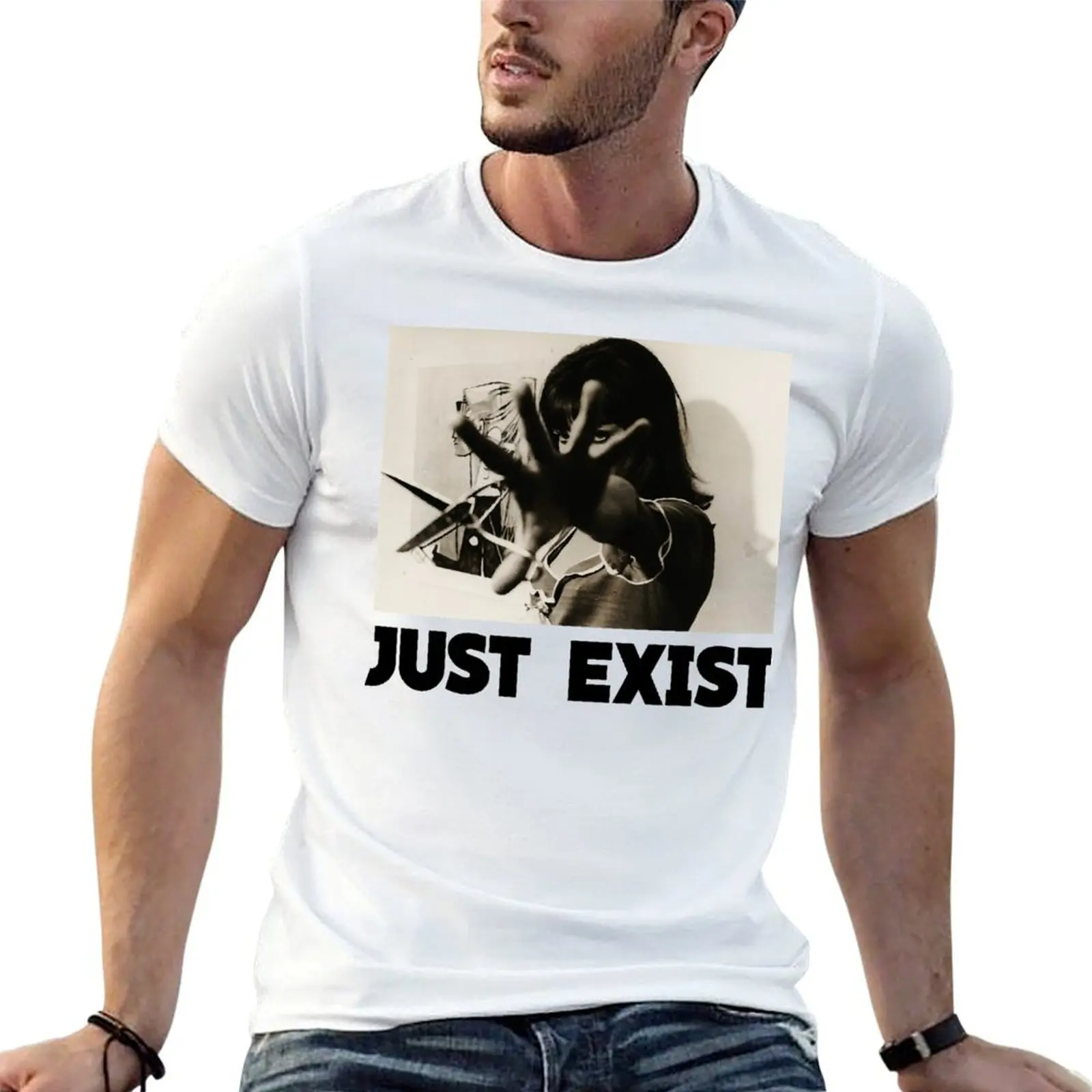 Camiseta con estampado de Pierrot Le Fou Anna Karina Jean Luc Godard, camisetas gráficas para hombre, camiseta de algodón para hombre, camiseta para hombre