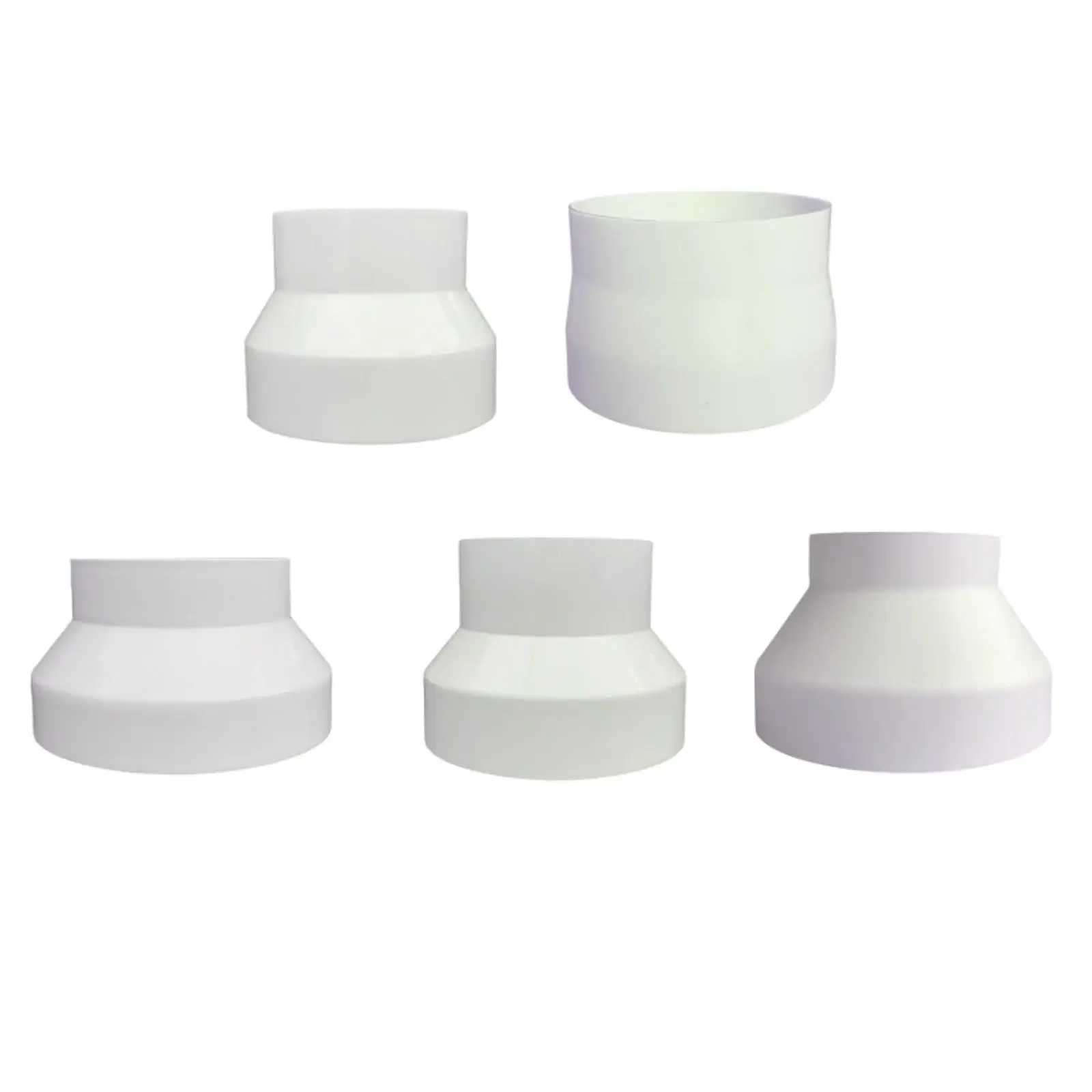 Inline Air Vent Duct Reducer Increaser PP Connector for Efficient Ventilation Home Office Apartment