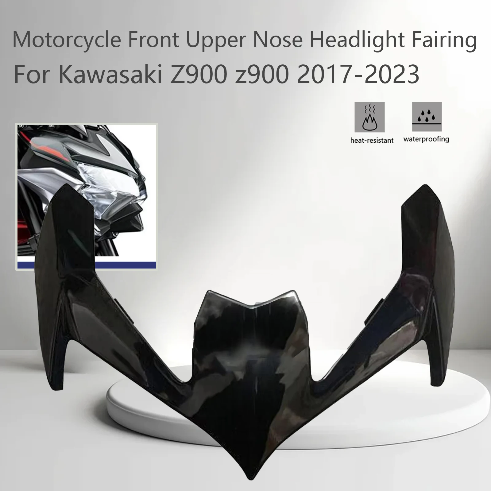 Motorcycle Accessories Front Upper Nose Headlight Fairing For Kawasaki Z900 Z 900 z900 2020-2023 ABS Carbon Fiber