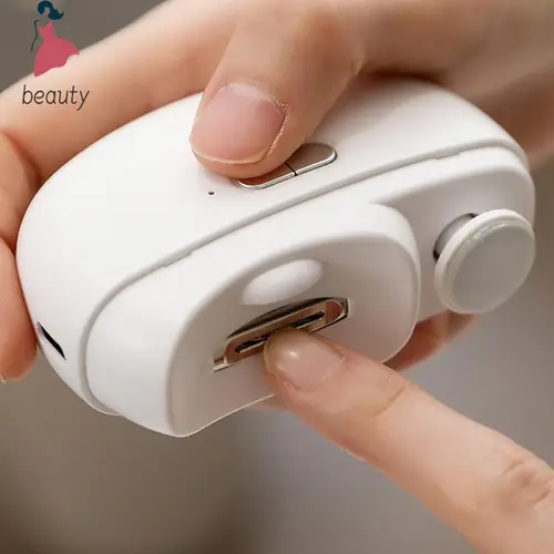 자동 전기 네일 클리퍼, USB 충전식 네일 트리머, 연마기 클리퍼 커터, 아기 성인용 조명 연마 도구