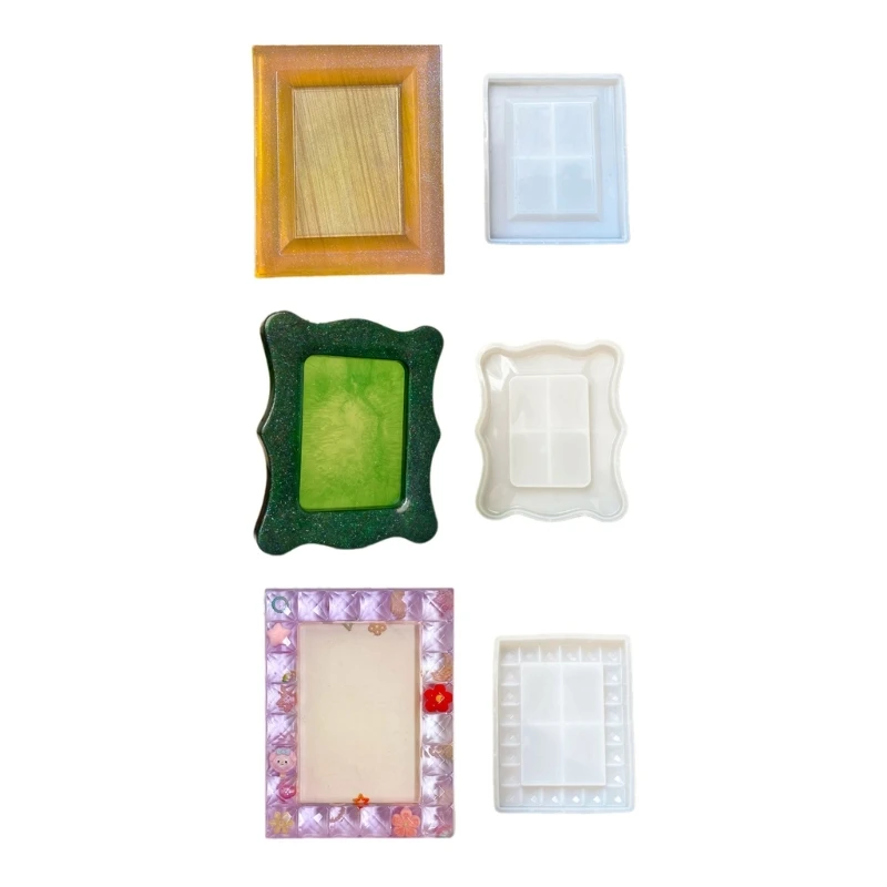 

DIY Elegant Rectangle Picture Frame Silicone Mold Home Desktop Decoration Ornament Large Photo Frame Epoxy Resin Casting Mould