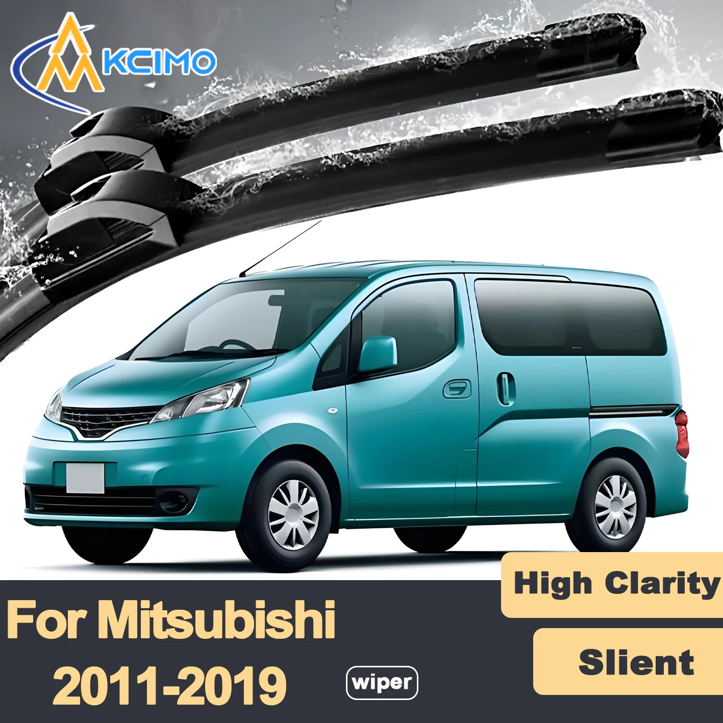 

Premium Rubber Durable Silent Windshield Wiper Blades 2pcs for Mitsubishi Delica D:3 Delica Van 2011-2019 Nissan NV200