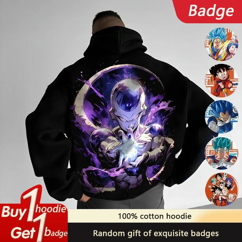 

Dragon Ball GOKU Vegeta Frieza Loose Sports Hoodie Japanese Anime Peripheral Autumn Men's and Women's Cotton Fashion Sweater Top