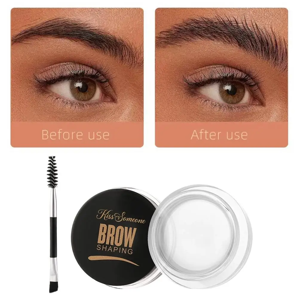 Pomada para peinar cejas salvajes, Gel transparente para cejas con sujeción impermeable, barra de cera para cejas de larga duración para cejas con plumas naturales