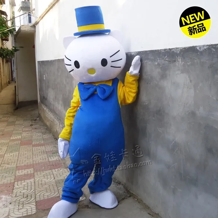 Disney MINISO Cute Hello Kitty Mascot Costume Pink Cat Mascot Costume Advertising Ceremony Fancy Dress Party Animal Carnival