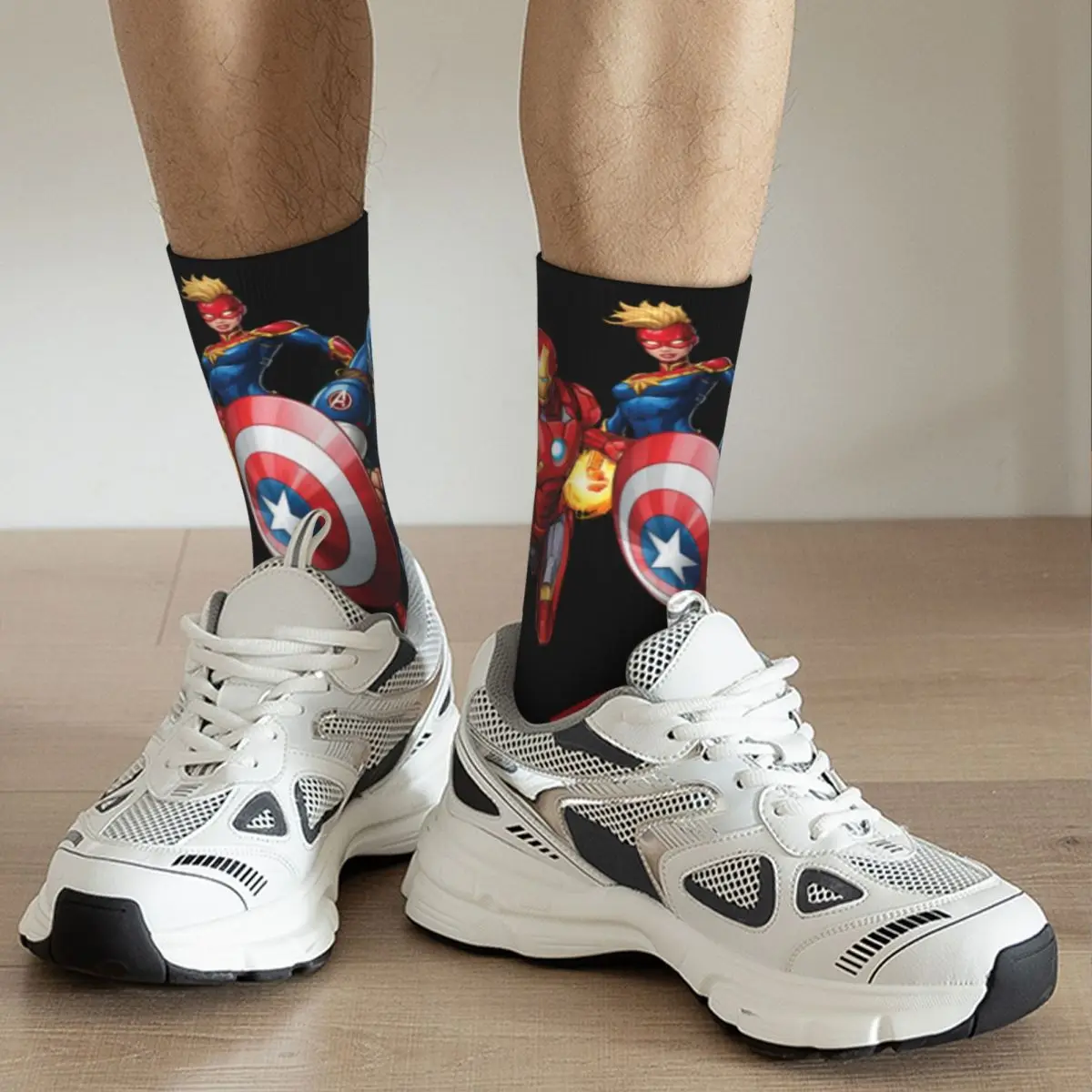 Boys Girls Lovely Socks Comics Characters Product Soft Captain America Sock Suit For All Seasons