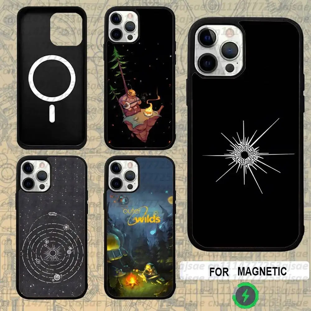 Game O-Outer Wilds For Magsafe Wireless Charger Case For iPhone 18,15,16,17,13,14,11,12,Pro,Max,Plus,E,Air,Mini Protection