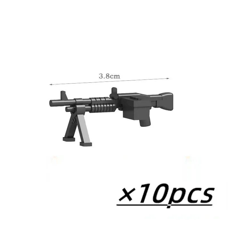 WW2 arme militaire MOC Mini blocs de construction figurines soldat américain soviétique fusil pistolet lanceur de fusée MG42 RPG balle briques jouets