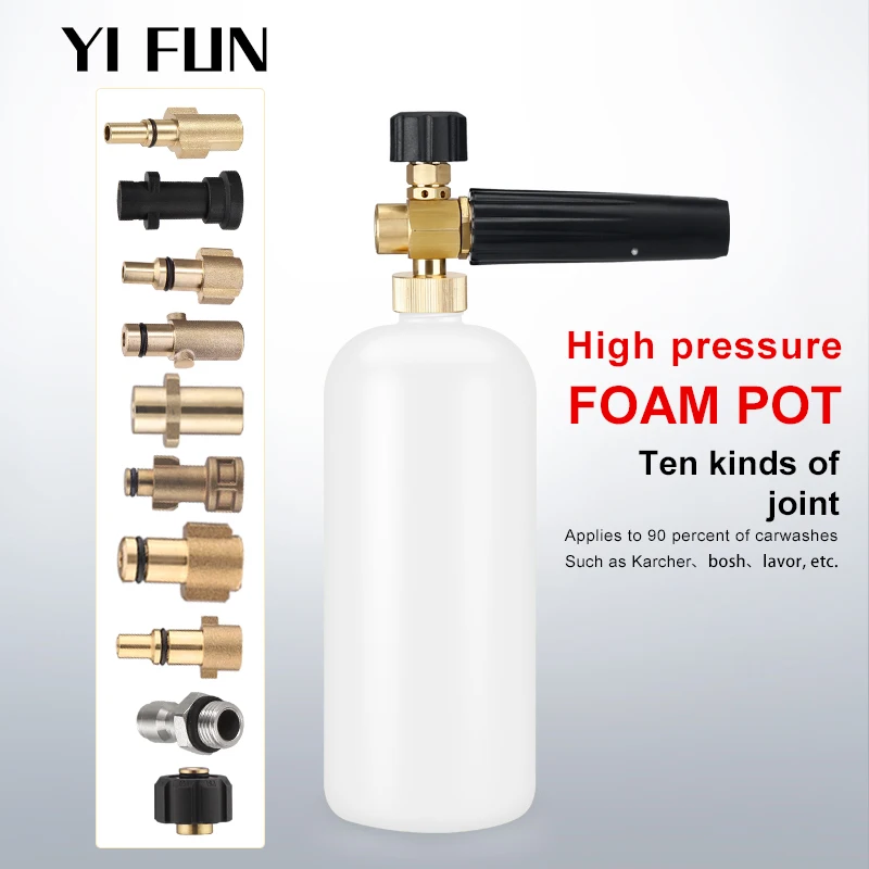 High Pressure Soap Foamer Snow Foam Lance Foam Nozzle Generator For Karcher Bosch Elitech Lavor Pennik Sink High Pressure Washer