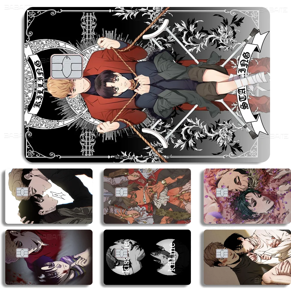 Anime Killing Stalking Diy Credit Debit Card Sticker Party Sticker Decoration Waterproof Small Chip Card Skin Sticker